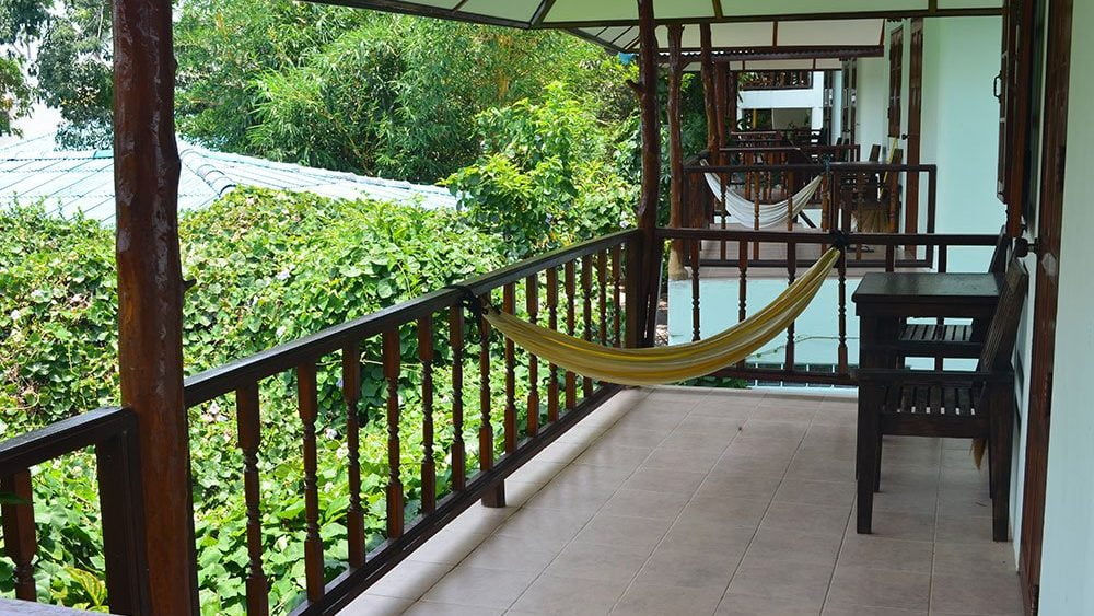 Balcony with hammoch